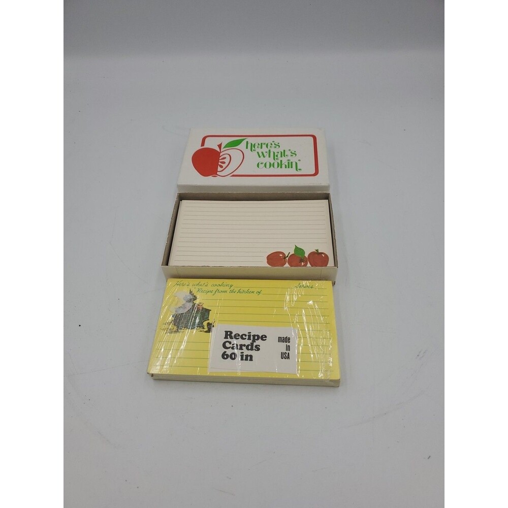 Vtg New Recipe Cards Cooking Collection Yellow Apple See Pictures